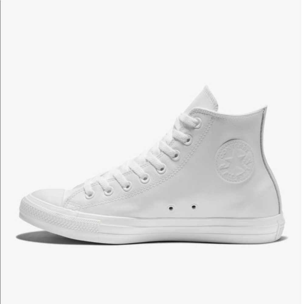 ALL WHITE HIGH TOP CONVERSE
